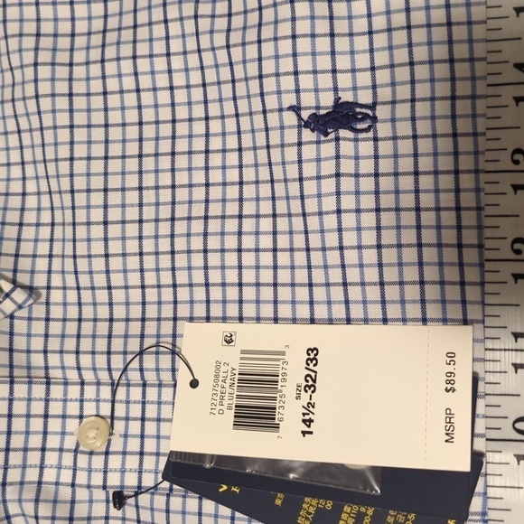 Ralph Lauren Men's classic fit blue/white Striped shirts. - Picture 4 of 6